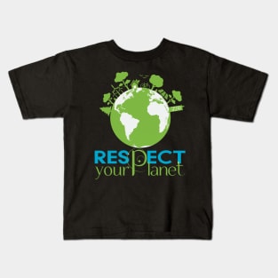 Earth Day Respect your Planet Mother Earth Gift Kids T-Shirt